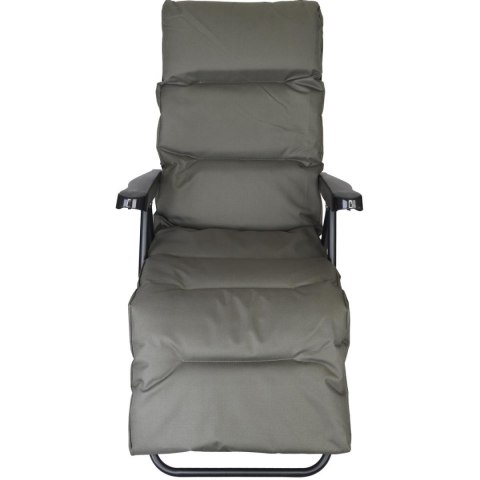 FOTEL OGRODOWY Z PODNÓŻKIEM 57x83x106CM SZARO-ZIELONY FOTEL OGRODOWY Z PODNÓŻKIEM 57x83x106CM SZARO-ZIELONY