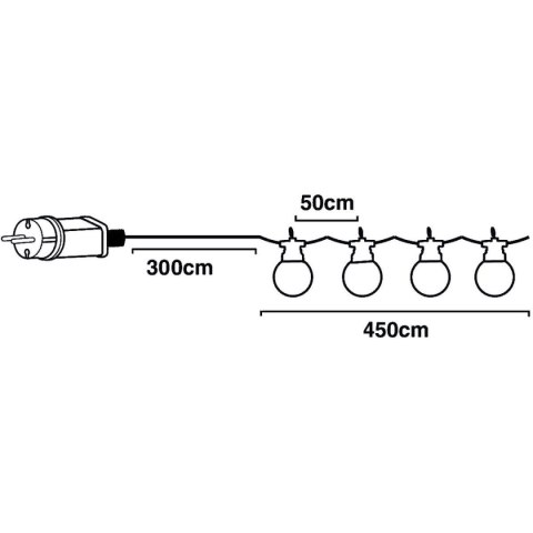 GIRLANDA OGRODOWA PARTY LIGHT 10LED 7,5M GIRLANDA OGRODOWA PARTY LIGHT 10LED 7,5M