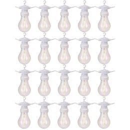 GIRLANDA OGRODOWA PARTY LIGHT 20LED A60 BIAŁY KABEL