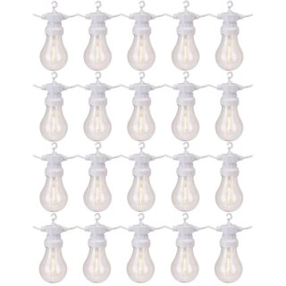 GIRLANDA OGRODOWA PARTY LIGHT 20LED A60 BIAŁY KABEL