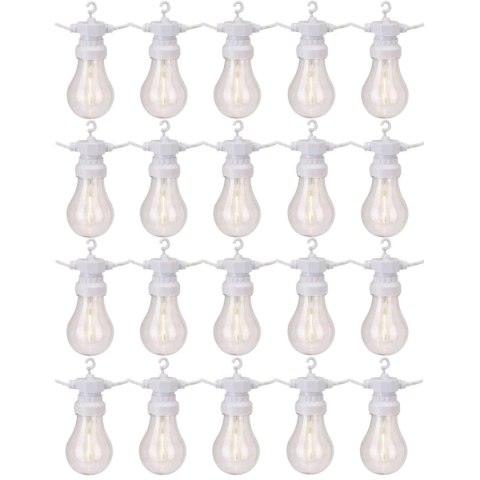 GIRLANDA OGRODOWA PARTY LIGHT 20LED A60 BIAŁY KABEL GIRLANDA OGRODOWA PARTY LIGHT 20LED A60 BIAŁY KABEL