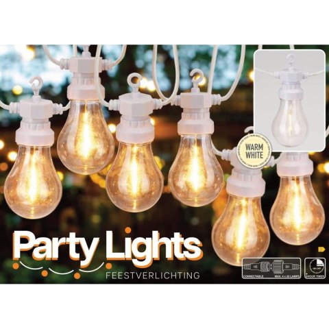 GIRLANDA OGRODOWA PARTY LIGHT 20LED A60 BIAŁY KABEL GIRLANDA OGRODOWA PARTY LIGHT 20LED A60 BIAŁY KABEL