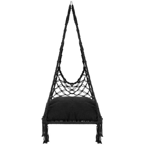 HAMAK AŻUROWY FOTEL WISZĄCY BOCIANIE GNIAZDO 60x60x115CM Z PODUSZKĄ CIEMNO SZARY HAMAK AŻUROWY FOTEL WISZĄCY BOCIANIE GNIAZDO 60x60x115CM Z PODUSZKĄ CIEMNO SZARY