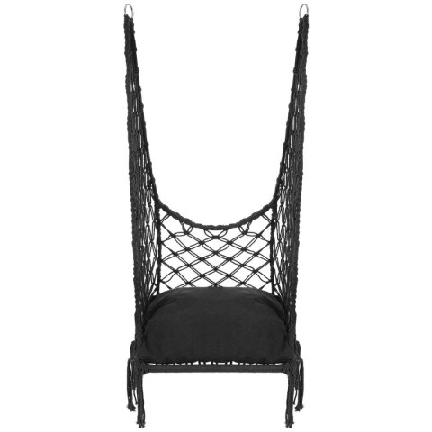 HAMAK AŻUROWY FOTEL WISZĄCY BOCIANIE GNIAZDO 60x60x115CM Z PODUSZKĄ CIEMNO SZARY HAMAK AŻUROWY FOTEL WISZĄCY BOCIANIE GNIAZDO 60x60x115CM Z PODUSZKĄ CIEMNO SZARY