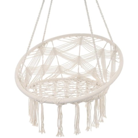 HAMAK AŻUROWY FOTEL WISZĄCY BOCIANIE GNIAZDO 80x60CM BIAŁY NEW STYL HAMAK AŻUROWY FOTEL WISZĄCY BOCIANIE GNIAZDO 80x60CM BIAŁY NEW STYL