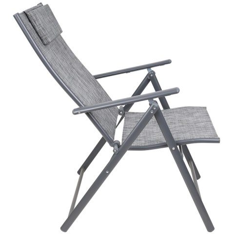 KRZESŁO OGRODOWE 57x68x106CM 2xTEXTLINE 7-POZYCYJNE Z ZAGŁÓWKIEM KPL.2SZT