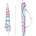 PARASOL PLAŻOWO OGRODOWY 160CM PASEK NIEBIESKO RÓŻOWY