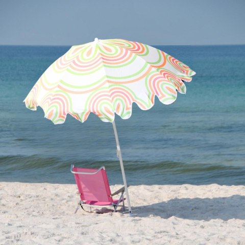 PARASOL PLAŻOWO OGRODOWY 160CM POMARAŃCZOWO ZIELONY PARASOL PLAŻOWO OGRODOWY 160CM POMARAŃCZOWO ZIELONY