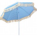 PARASOL PLAŻOWO OGRODOWY Z FRĘDZLAMI 174CM NIEBIESKI