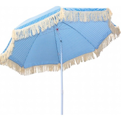 PARASOL PLAŻOWO OGRODOWY Z FRĘDZLAMI 174CM NIEBIESKI PARASOL PLAŻOWO OGRODOWY Z FRĘDZLAMI 174CM NIEBIESKI