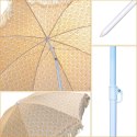 PARASOL PLAŻOWO OGRODOWY Z FRĘDZLAMI 174CM ŻÓŁTY