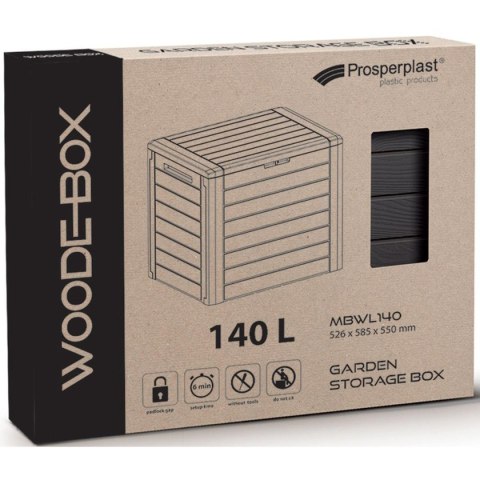 SKRZYNIA OGRODOWA 140L BRĄZ WOODEBOX SKRZYNIA OGRODOWA 140L BRĄZ WOODEBOX