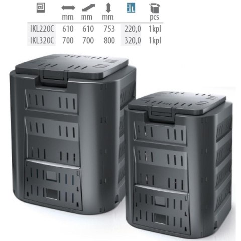 KOMPOSTOWNIK OGRODOWY COMPOGREEN 320L PROSPERPLAST KOMPOSTOWNIK OGRODOWY COMPOGREEN 320L PROSPERPLAST