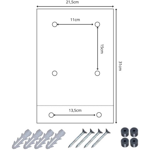 SKRZYNKA NA LISTY 21.5X9X31CM 1067537 SASKA GARDEN SKRZYNKA NA LISTY 21.5X9X31CM 1067537 SASKA GARDEN