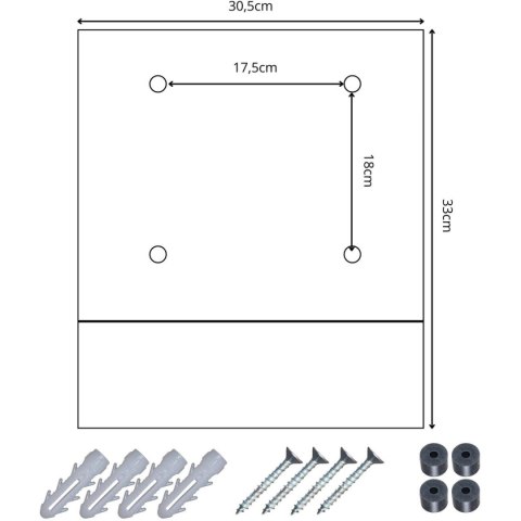 SKRZYNKA NA LISTY 30,5X9,5X33CM 1067520 SASKA GARDEN SKRZYNKA NA LISTY 30,5X9,5X33CM 1067520 SASKA GARDEN