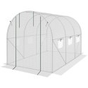 SZKLARNIA TUNEL OGRODOWY 200X300X200CM PE KONTRUKCJA STAL BIAŁA