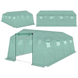 SZKLARNIA TUNEL OGRODOWY 300x600x200CM PE KONSTRUKCJA STAL ZIELONY