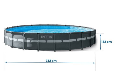 Basen ogrodowy stelażowy 732 x 132 cm 17w1 INTEX 26340 Basen ogrodowy stelażowy 732 x 132 cm 17w1 INTEX 26340