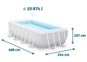Basen ogrodowy stelażowy Prism Frame 488 x 244 x 107 cm 6w1 INTEX 26792