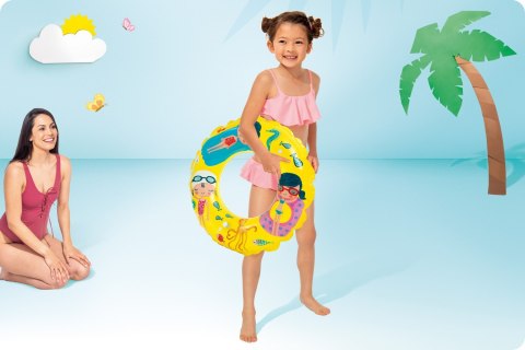 Kółko do pływania średnica 61 cm INTEX 59242 żółty Kółko do pływania średnica 61 cm INTEX 59242 żółty