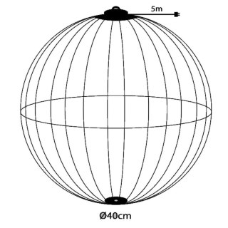 KULA DEKORACYJNA WISZĄCA 168LED RGB 40CM