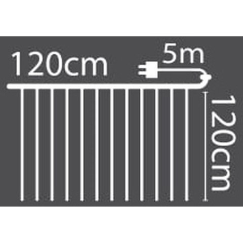 LAMPKI CHOINKOWE KURTYNA ŚWIETLNA ZEW/WEW 144 LED 120X120CM Z PILOTEM CIEPŁY BIAŁY LAMPKI CHOINKOWE KURTYNA ŚWIETLNA ZEW/WEW 144 LED 120X120CM Z PILOTEM CIEPŁY BIAŁY