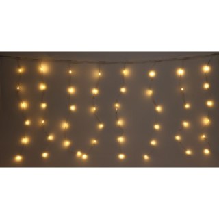 LAMPKI CHOINKOWE KURTYNA ŚWIETLNA ZEW/WEW 400 LED WW 200X200CM Z PILOTEM CIEPŁY BIAŁY