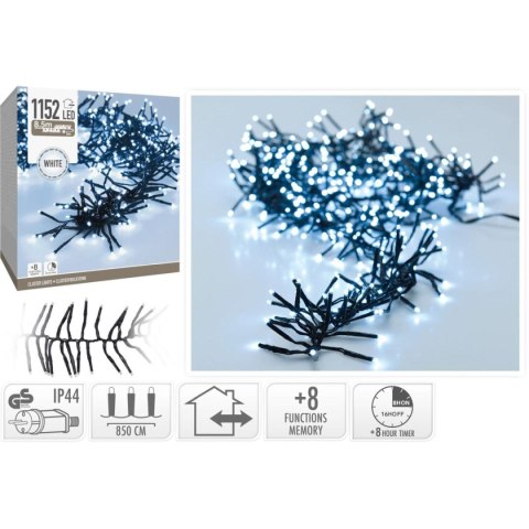 LAMPKI CHOINKOWE ŁAŃCUCH ŚWIETLNY 1152 LED TIMER ZIMNY BIAŁY LAMPKI CHOINKOWE ŁAŃCUCH ŚWIETLNY 1152 LED TIMER ZIMNY BIAŁY