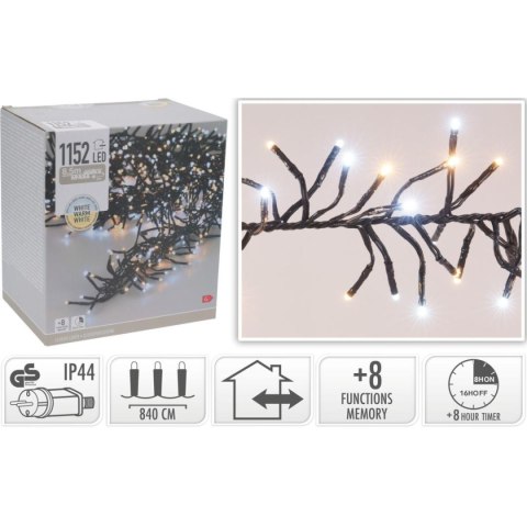 LAMPKI CHOINKOWE ŁAŃCUCH ŚWIETLNY 1152 LED TIMER ZIMNY I CIEPŁY BIAŁY LAMPKI CHOINKOWE ŁAŃCUCH ŚWIETLNY 1152 LED TIMER ZIMNY I CIEPŁY BIAŁY
