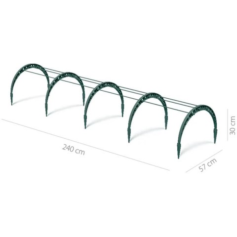 TUNEL FOLIOWY SZKLARNIA FLOO 240CM ZIELONY LEŚNY
