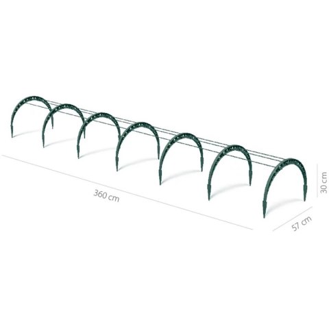 TUNEL FOLIOWY SZKLARNIA FLOO 360CM ZIELONY LEŚNY TUNEL FOLIOWY SZKLARNIA FLOO 360CM ZIELONY LEŚNY