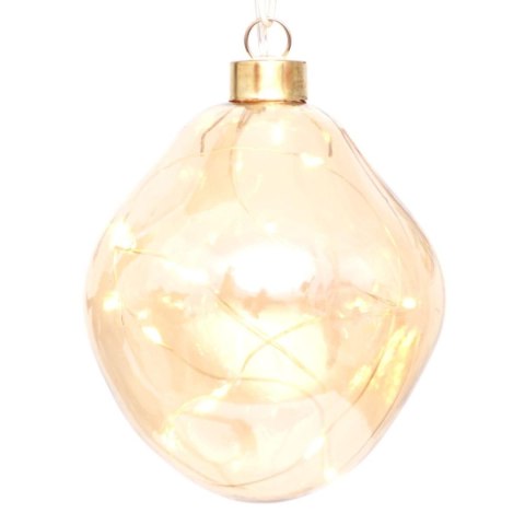 BOMBKA FORMÓWKA SZKLANA KROPLA 2SZT LED 12CM GOLD