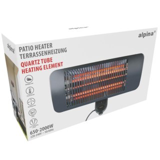 GRZEJNIK OGRODOWY ŚCIENNY 650-1300-2000W ALPINA