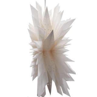 GWIAZDA DEKORACYJNA PAPIEROWA 3D 50CM BIAŁA