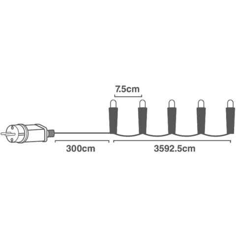 LAMPKI CHOINKOWE ŁAŃCUCH ŚWIETLNY 480 LED TIMER CIEPŁY BIAŁY