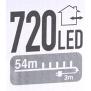 LAMPKI CHOINKOWE ŁAŃCUCH ŚWIETLNY 720 LED CIEPŁY BIAŁY