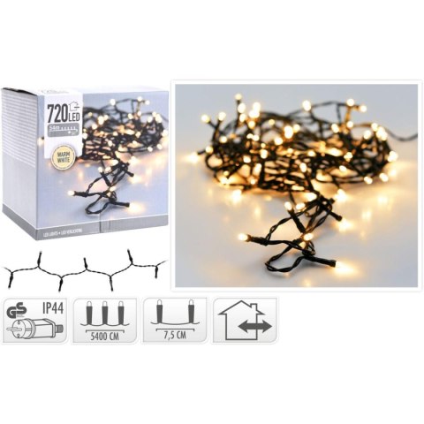LAMPKI CHOINKOWE ŁAŃCUCH ŚWIETLNY 720 LED CIEPŁY BIAŁY