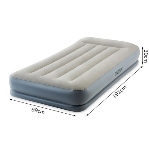 Materac dmuchany 191x99 cm z pompką jednoosobowy INTEX 64116ND