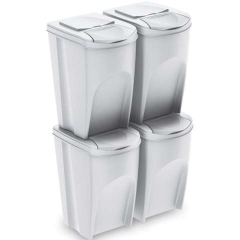 ŚMIETNIK KOSZE NA ŚMIECI 35 L SORTIBOX SET4 SZT. POPIELATY ŚMIETNIK KOSZE NA ŚMIECI 35 L SORTIBOX SET4 SZT. POPIELATY