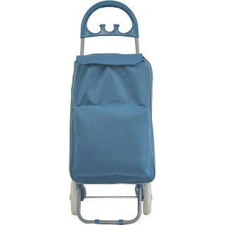 WÓZEK TORBA NA KÓLKACH NA ZAKUPY ZE STELAŻEM 40L BLUE