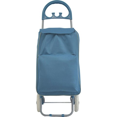 WÓZEK TORBA NA KÓLKACH NA ZAKUPY ZE STELAŻEM 40L BLUE