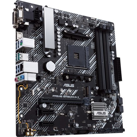 Asus | PRIME B450M-A II | Gniazda pamięci 4 | Liczba złączy SATA 6 x SATA III | Chipset AMD B | Micro ATX | Rodzina procesorów A
