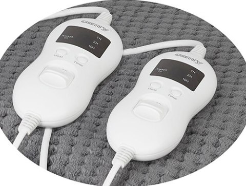 Camry | Elektryczny koc grzewczy | CR 7417 | Liczba poziomów ogrzewania 8 | Liczba osób 2 | Możliwość prania | Pilot zdalnego st