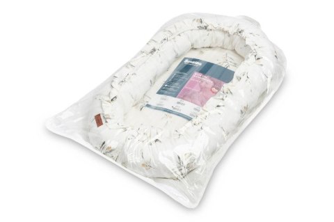 GNIAZDO/KOKON VELVET OLIWKA KREMOWY 80x45 + PODUSZKA