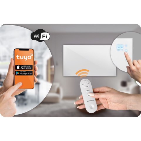 Grzejnik na podczerwień promiennik podczerwieni 600 W Berdsen BD-981 pilot WiFi aplikacja