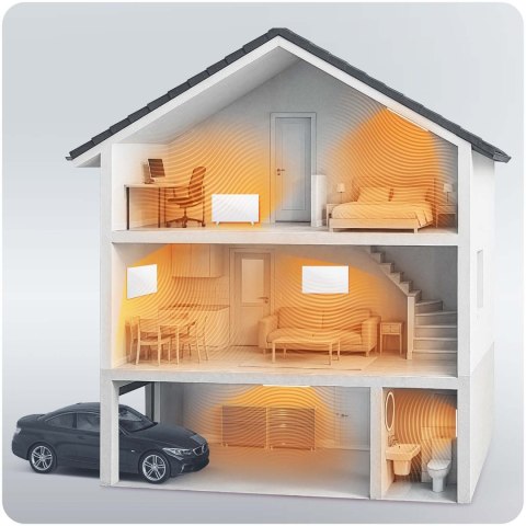 Grzejnik na podczerwień promiennik podczerwieni 600 W Berdsen BD-981 pilot WiFi aplikacja