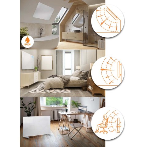 Grzejnik na podczerwień promiennik podczerwieni 600 W Berdsen BD-981 pilot WiFi aplikacja