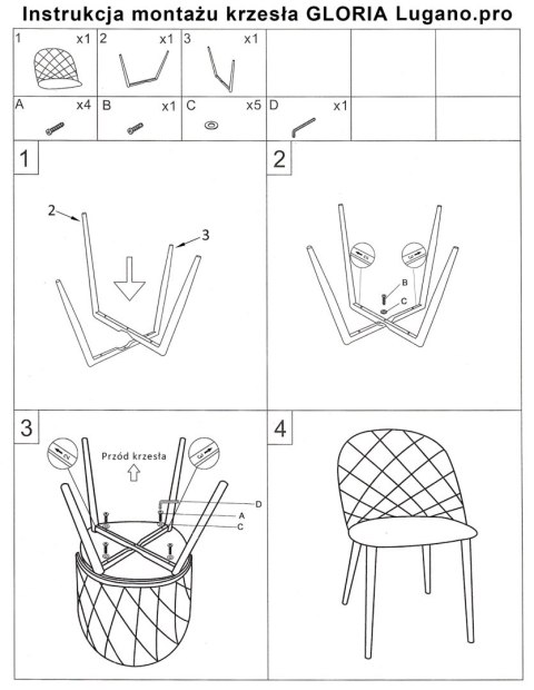 Krzesło tapicerowane GLORIA LIGHT GREY VELVET OUTLET