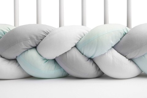 WARKOCZ DO ŁÓŻECZKA MIĘTOWY GŁADKI 210 CM