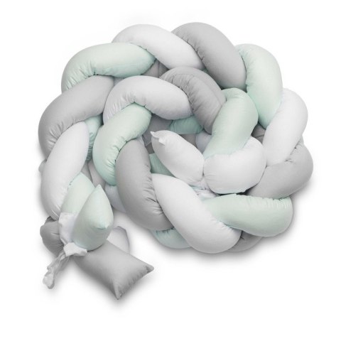 WARKOCZ DO ŁÓŻECZKA MIĘTOWY GŁADKI 210 CM